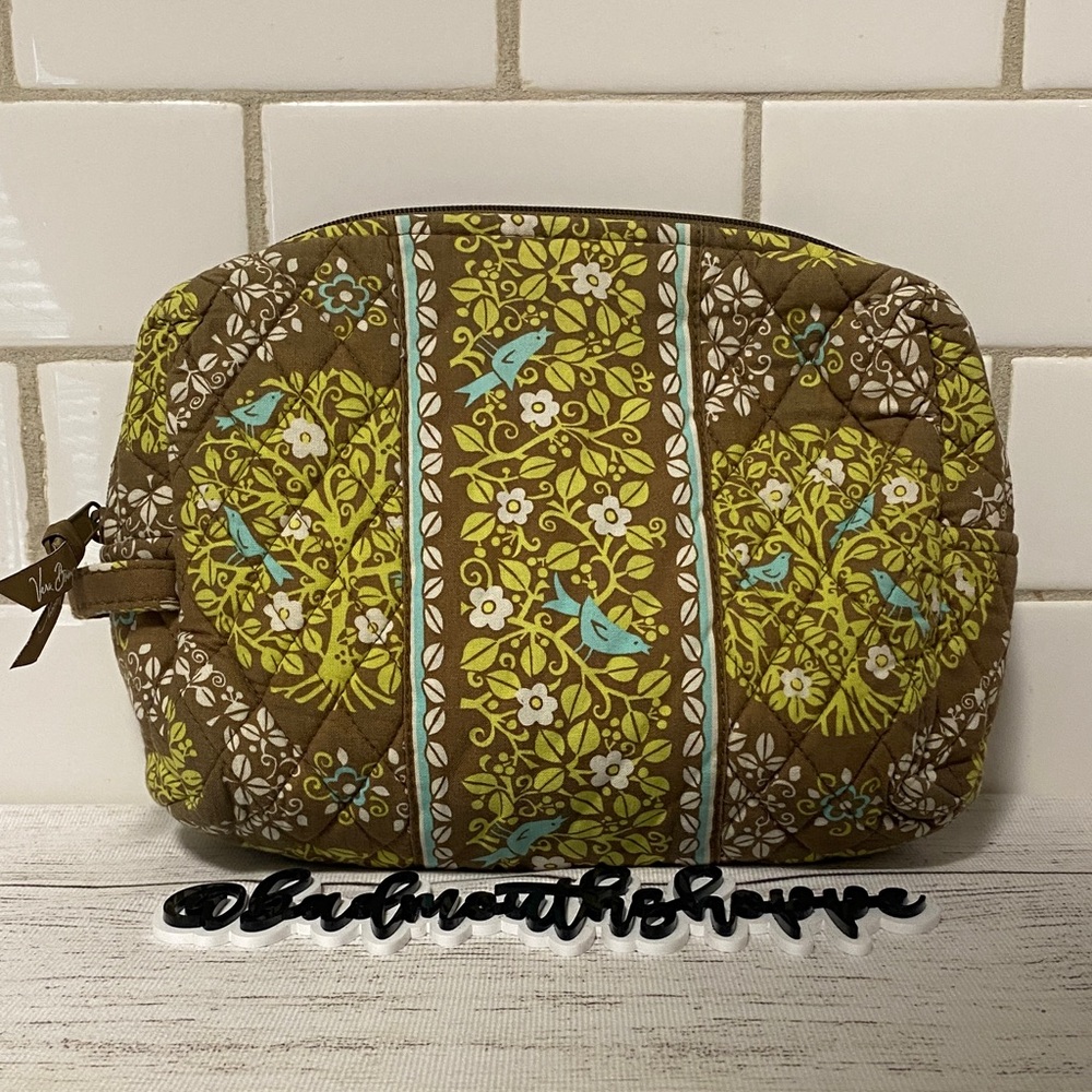 Vintage Y2K 00s Vera Bradley Retired Sittin in a Tree Large Cosmetic Bag